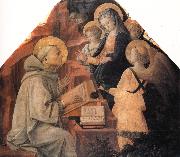 Fra Filippo Lippi St Bernard's Vision of the Virgin oil on canvas